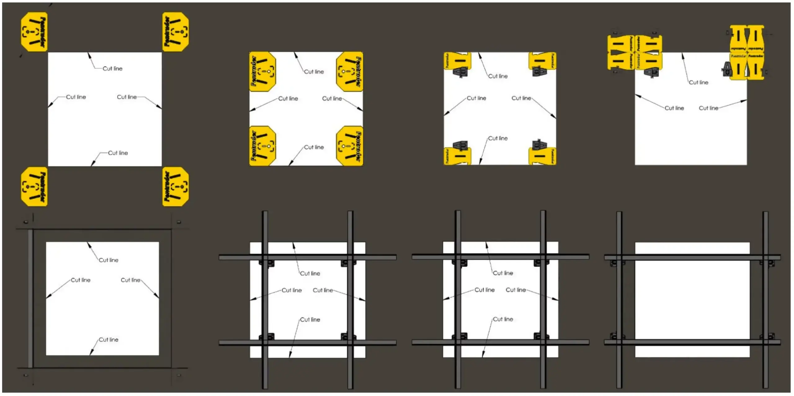 Gręžimo šablonas sienų pjovimo mašinai Pentruder Шаблон для сверления для стенорезной машины Pentruder